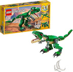 LEGO 31058 Creator Mighty Dinosaurs Juguete 3 en 1, modelo T. rex, figuras de dinosaurios triceratops y pterodáctilo, regalos para niños y niñas de 7 a 12 años