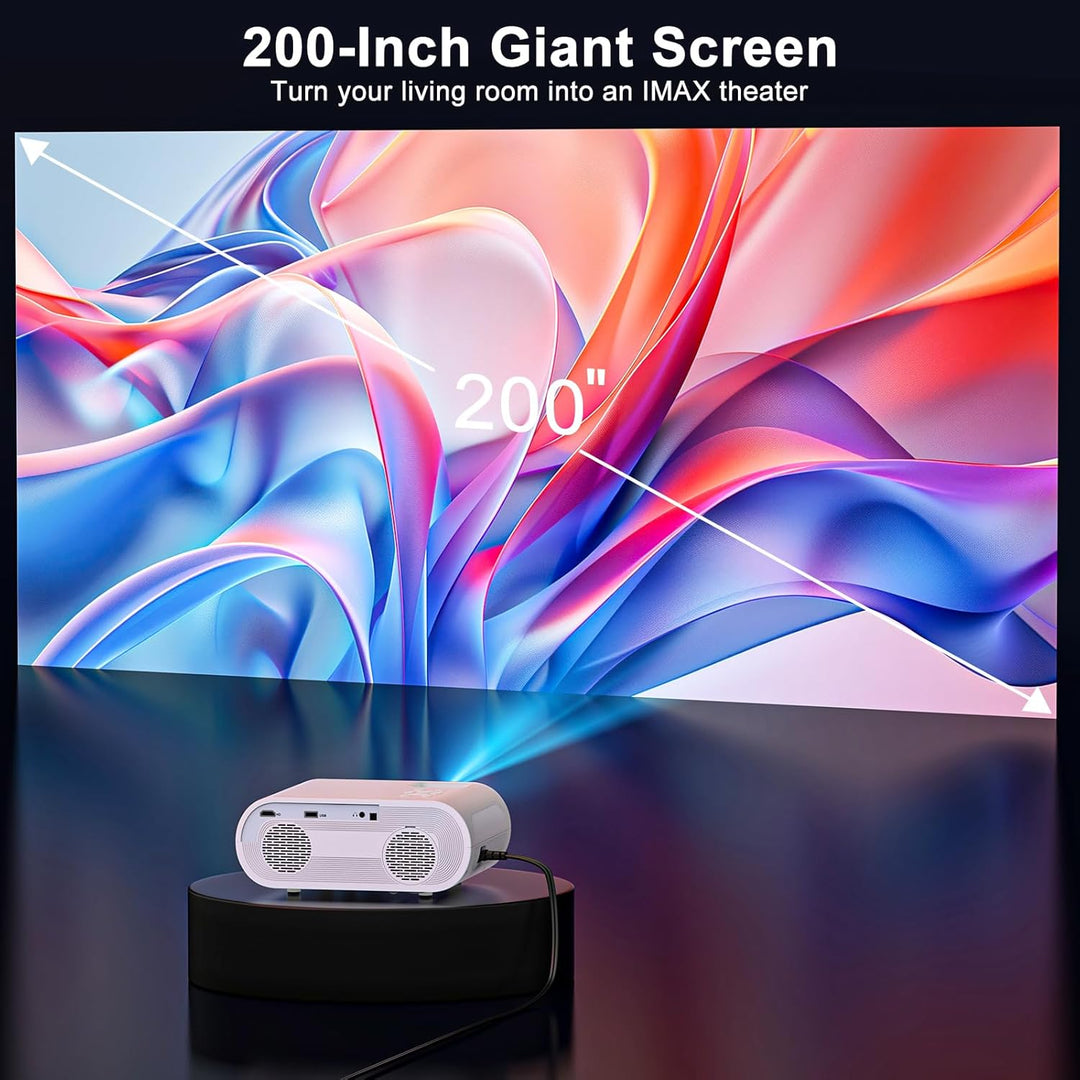 Proyector inteligente ANSI 1500, proyector HOMPOW 4K con WiFi y Blu...