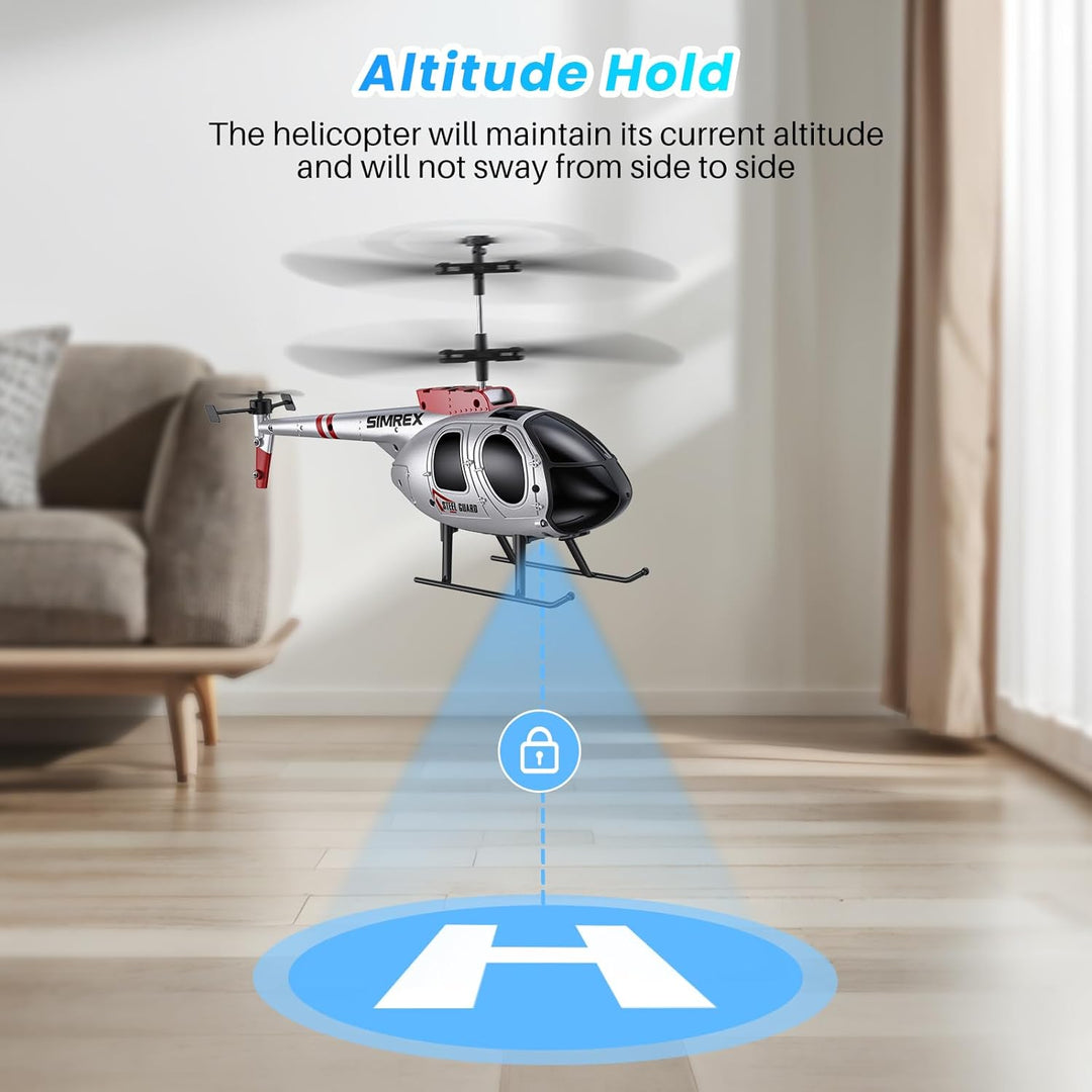 SIMREX Helicóptero RC, Juguete de Helicóptero a Control Remoto para...