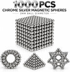 Bolas magnéticas de construcción creativa de plata 1000PCS para adultos