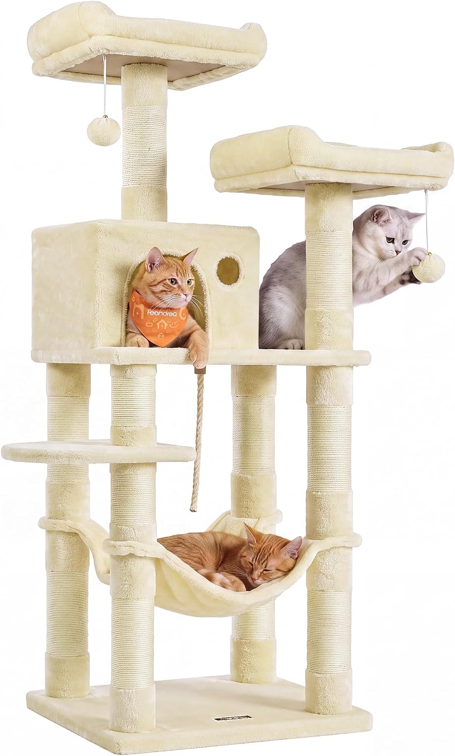Feandrea - Árbol para gatos, torre grande para gatos de 55.8 pulgadas