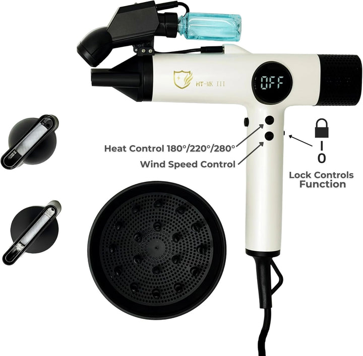 Secador de pelo profesional Hydra Turbo Mark 3 (blanco suave)