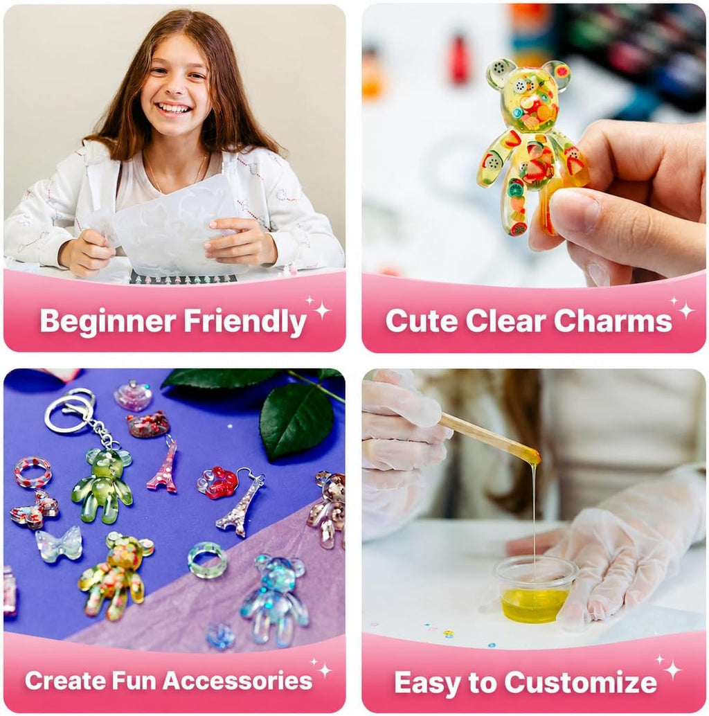 Lámpara ESAM Group Kit de fabricación de joyas de resina UV de lujo para niños