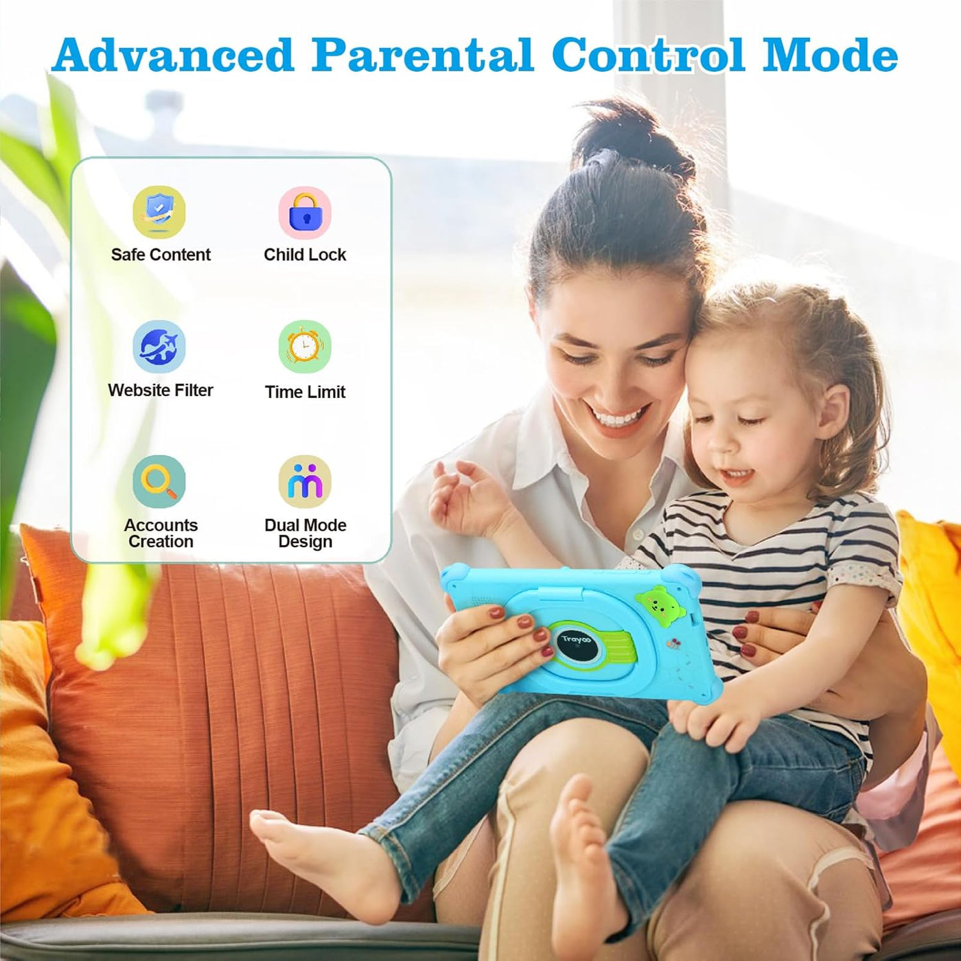 Tablet para niños de Trayoo, tablet de 7 pulgadas para niños, table...