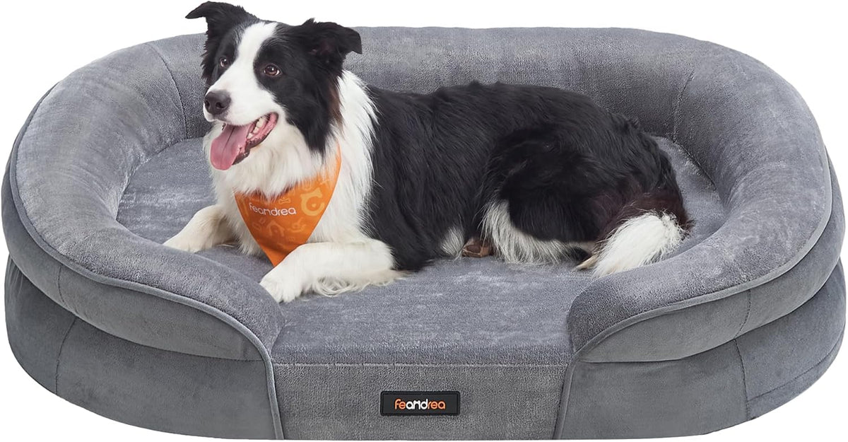 Feandrea Cama ortopédica para perro, sofá para perros de 35 pulgadas con