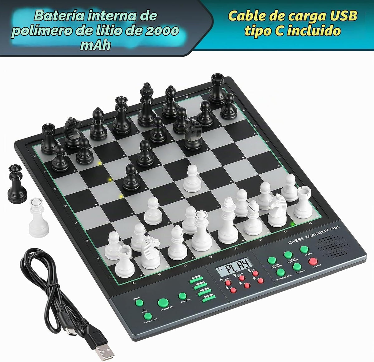 Encienda el tablero de ajedrez electrónico Mover Detección automática AI