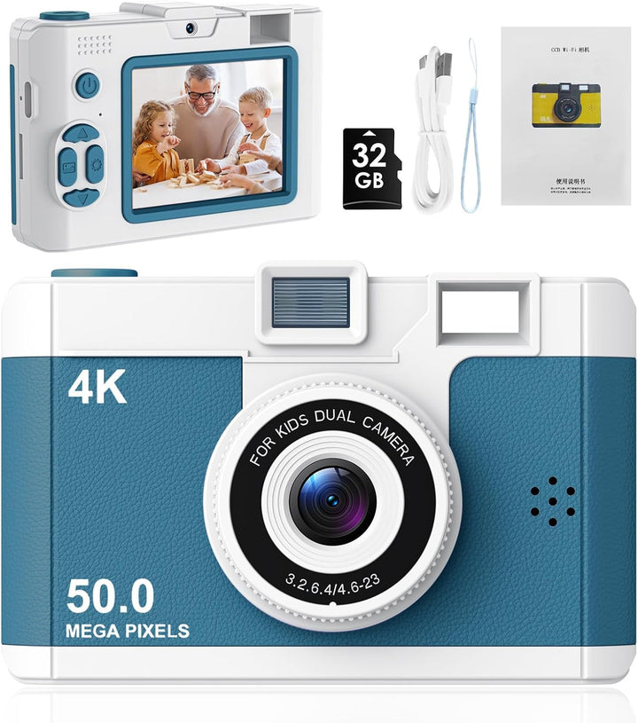 Cámara infantil de 50.0 megapíxeles para niños de 5 a 13 años con W...