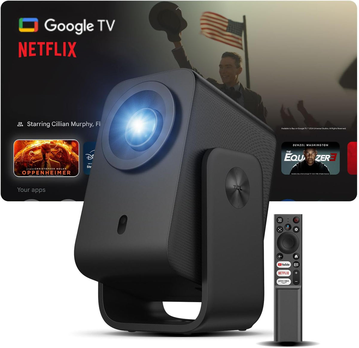 TCL Proyector inteligente C1 compatible con 4K Google TV y