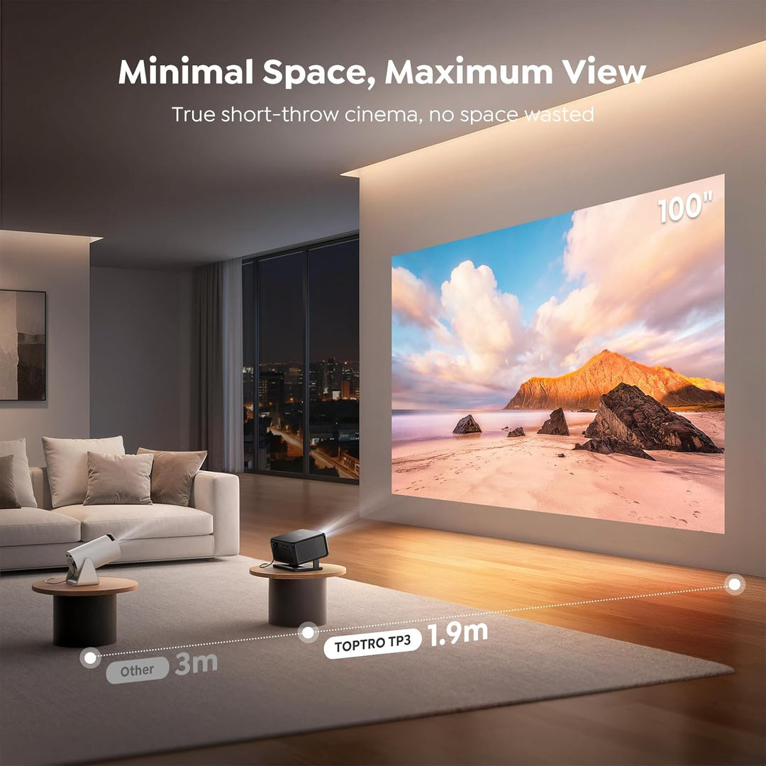 Proyector inteligente [Google TV integrado y soporte 4K] con WiFi y...