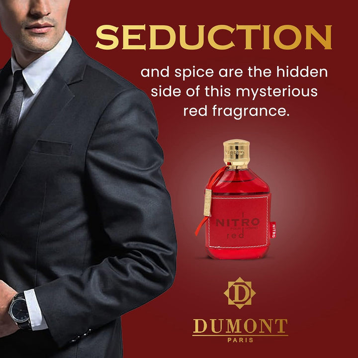 Dumont NITRO RED - 3.4 oz - Eau De Parfum - Perfume de lujo para ho...