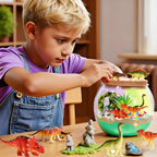 Kit de terrario de dinosaurio para niños, juguetes de actividades de dinosaurios para niños, regalos de cumpleaños para niños de 4 a 12 años