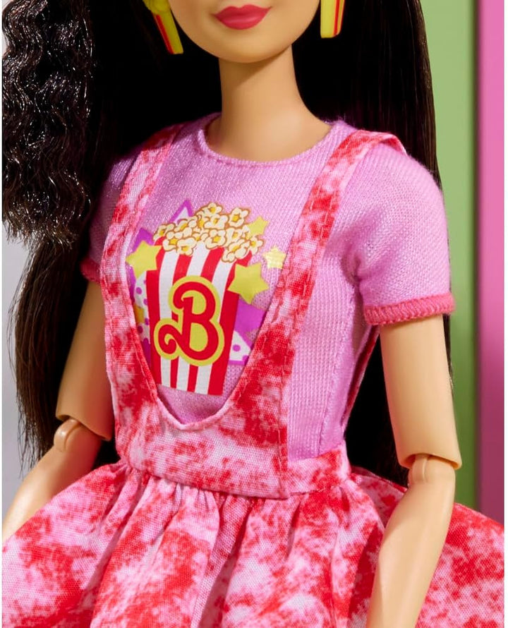 Barbie Muñeca Rewind y accesorios con cabello negro y traje de noch...
