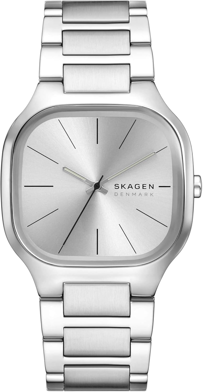 Skagen Mellem Reloj de acero inoxidable de tres manecillas para hombre