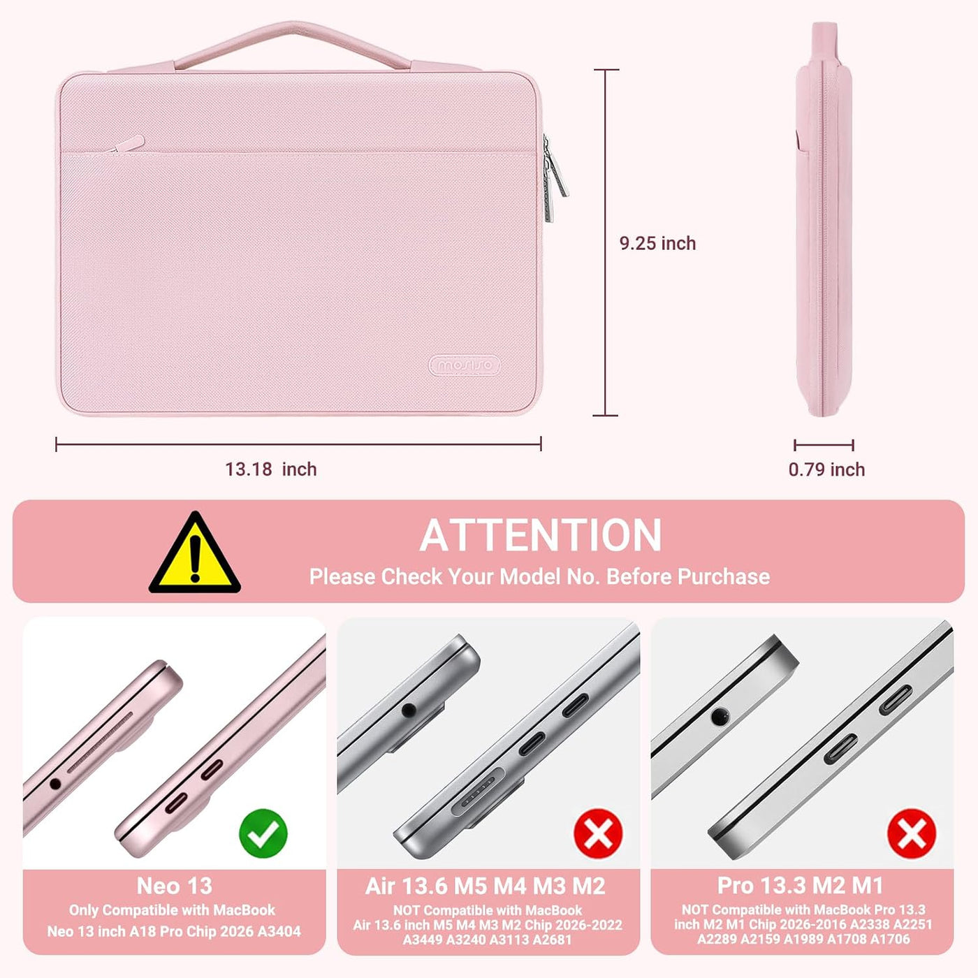 MOSISO Funda compatible con MacBook Neo de 13 pulgadas, versión 202...