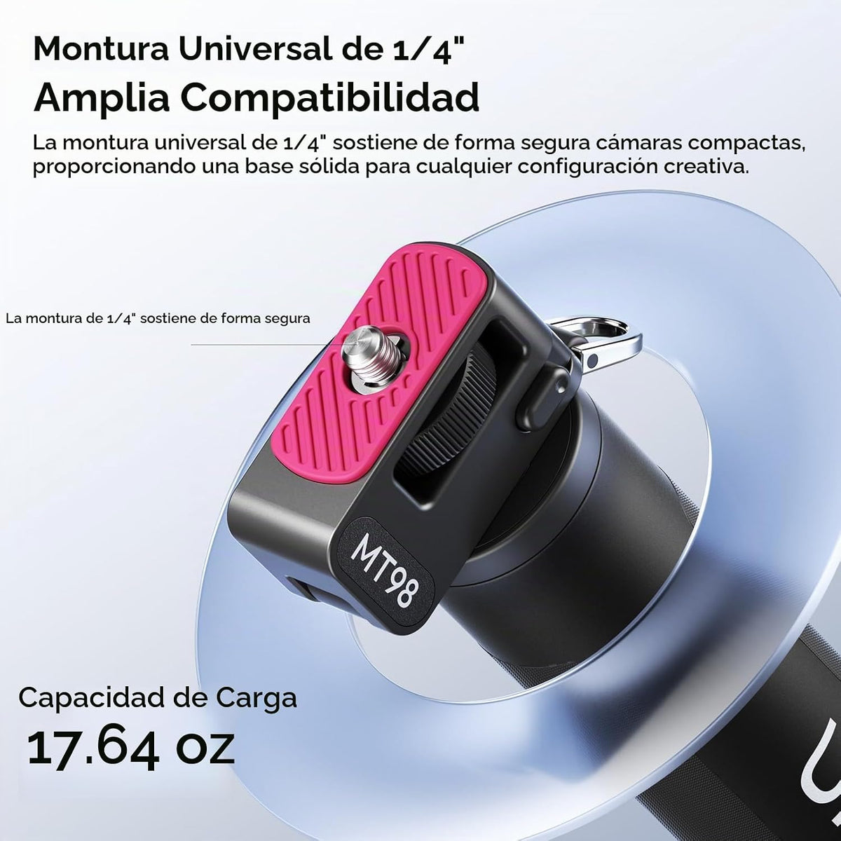 ULANZI MT98 2 en 1 Selfie Stick y trípode para cámara de acción, montaje de