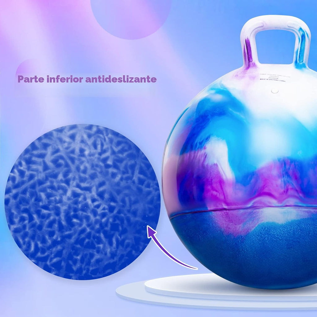Bolas Saltarinas para Niños de 10 años en adelante, Bola Saltarina de 22 Pulgadas con Asa, Saltarina Inflable de 22", Juguetes Saltarines de 55cm, Juguetes Grandes de Salto para Niños y Niñas