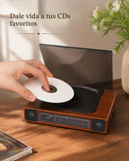 K10 Reproductor de CD Bluetooth con Altavoces para el Hogar, Recargable
