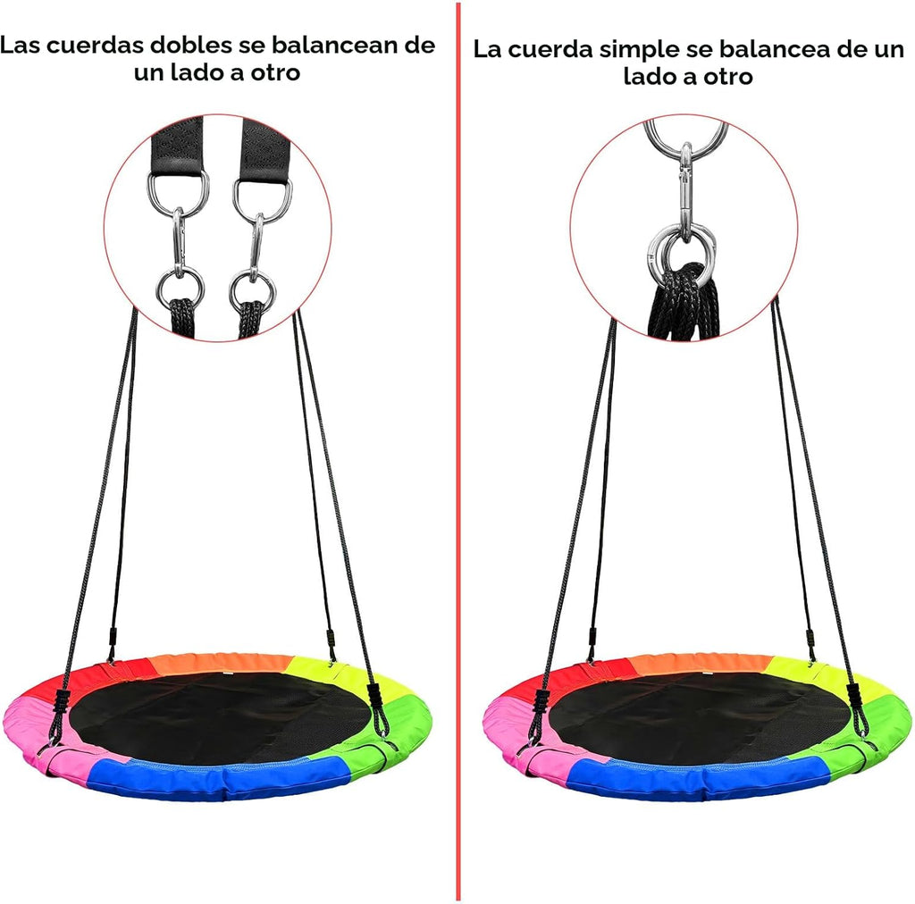 Columpio de árbol con platillo volador de 40 pulgadas para niños, 900D