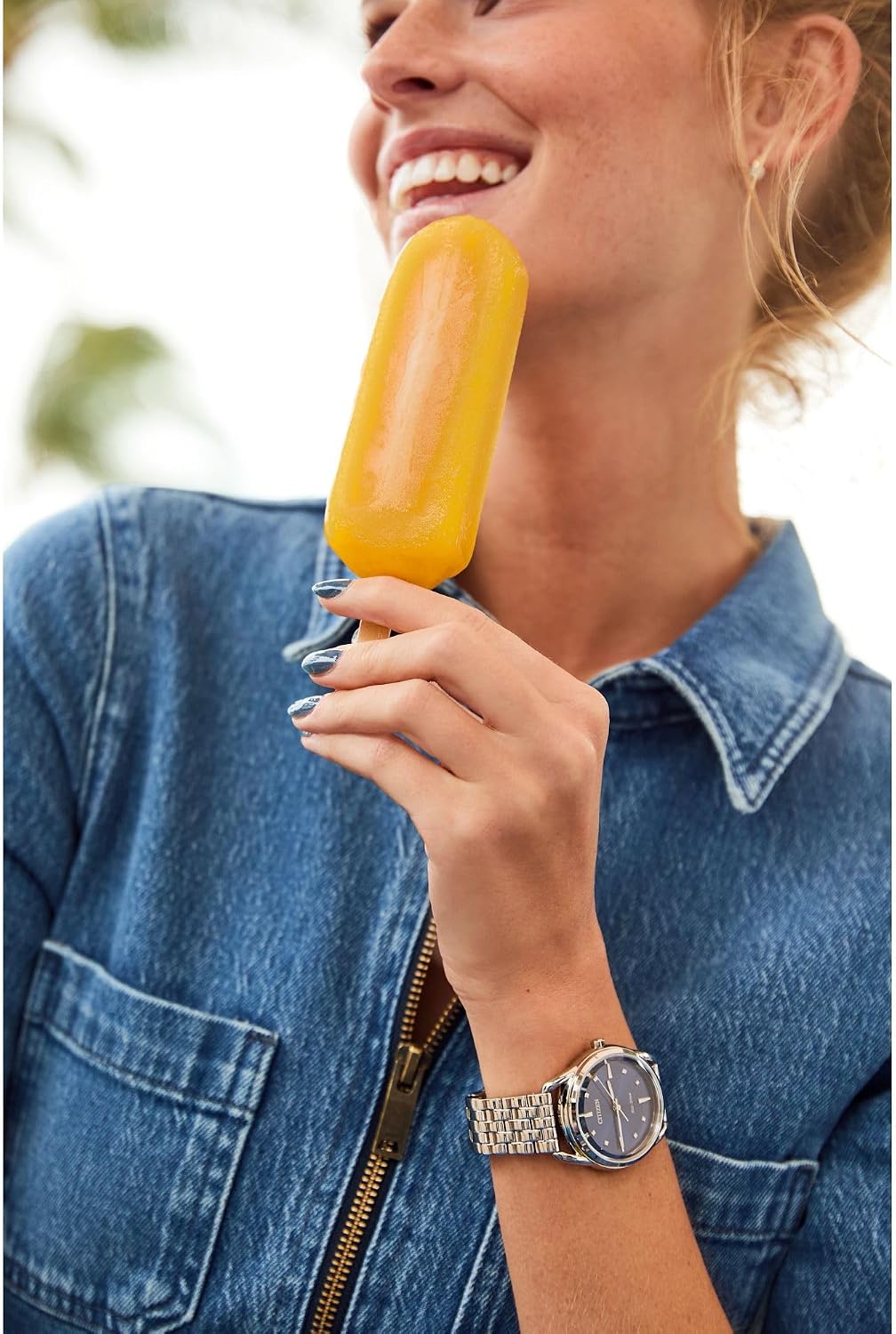 Citizen Reloj clásico Eco-Drive para mujer, acero inoxidable