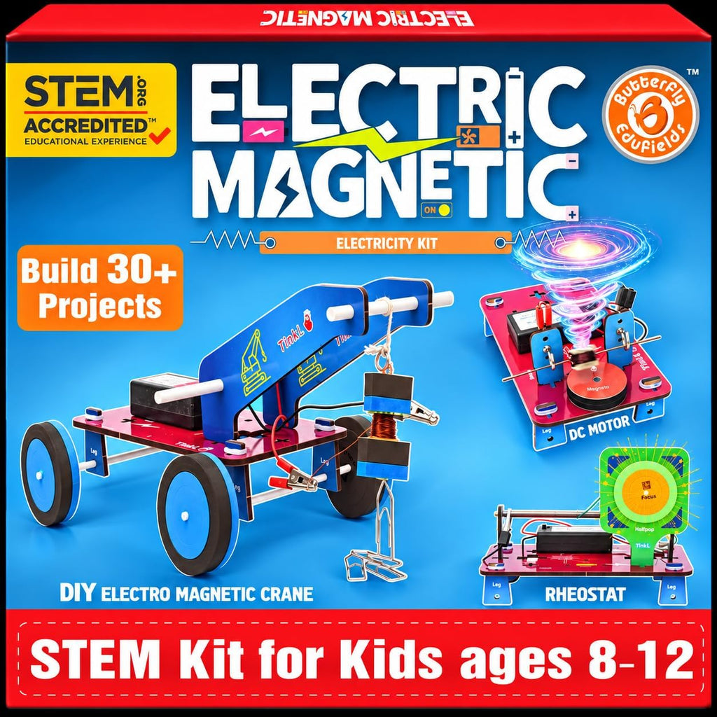 Butterfly EduFields 30in1 STEM Science Projects Kit para Kids Ages 8-10-12