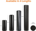 Amazon Basics Rodillo de espuma de alta densidad para ejercicio, estiramiento y recuperación muscular, 36 pulgadas, color negro