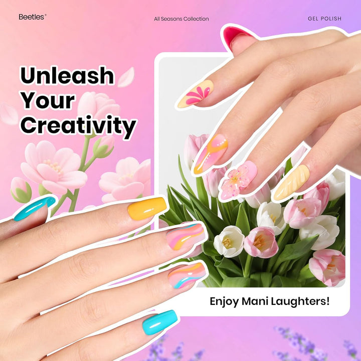 Beetles - Juego de esmaltes de uñas de gel primaveral, 36 colores d...