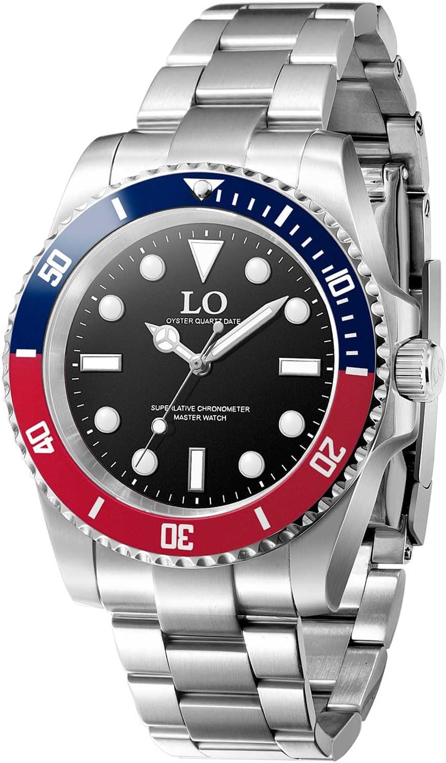 LO Reloj Oyster para hombre, cronógrafo analógico, de cuarzo, acero inoxidable, impermeable, cristal de zafiro, regalo de lujo, simple y casual