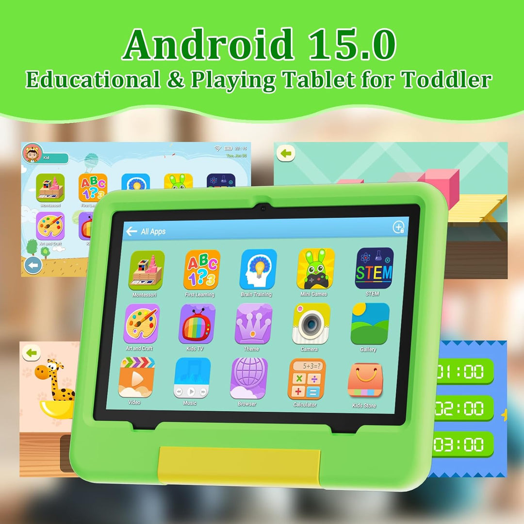 PEICHENG - Tablet para niños con estuche protector EVA, Android 15....