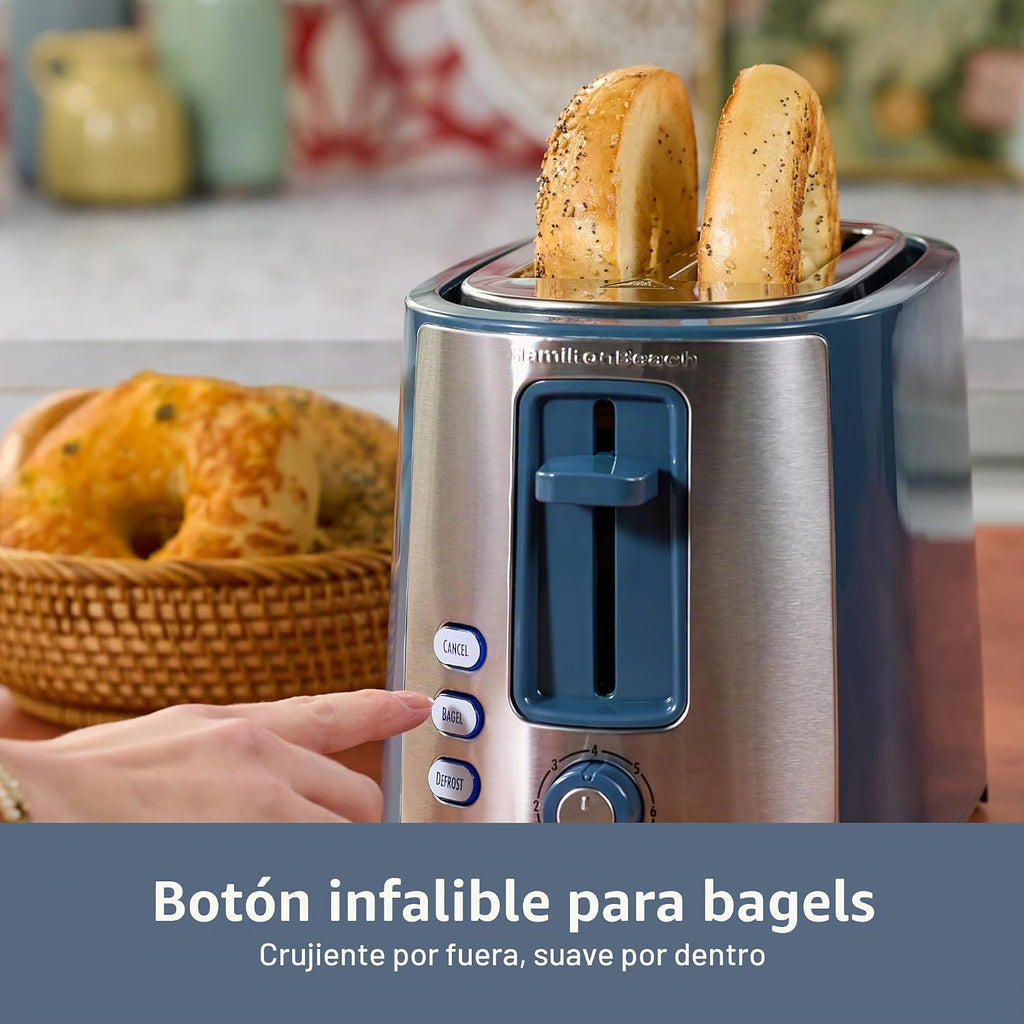 Hamilton Beach Tostadora de 2 rebanadas con ranura extra ancha con botones