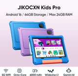 JIKOCXN Tablet para niños, tableta Android 16 para niños de 10 pulg...