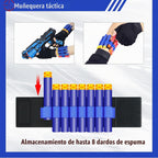 POKONBOY Paquete de 2 pistolas de juguete Blaster para niños aptas para dardos Nerf, balas de espuma de barril giratorio de 6 dardos con 80 dardos de repuesto y 2 pulseras, regalos para niños de 6, 7,