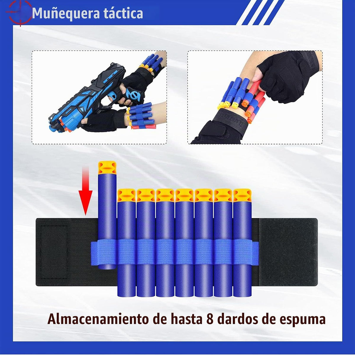 POKONBOY Paquete de 2 pistolas de juguete Blaster para niños aptas para dardos Nerf, balas de espuma de barril giratorio de 6 dardos con 80 dardos de repuesto y 2 pulseras, regalos para niños de 6, 7,