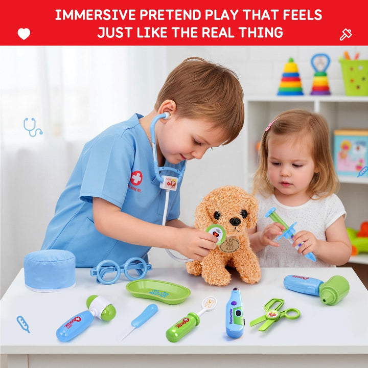 Meland Kit de médico de juguete para niños, juego de simulación con...
