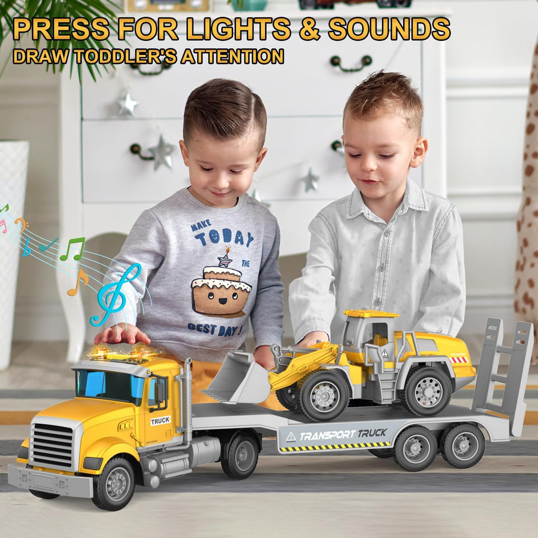 DOWELLIN Vehículo transportador de juguetes para niños, incluye aut...