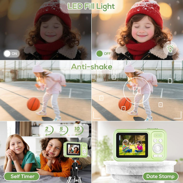 HILDCROA - Cámara digital para niños, cámaras digitales HILDCROA de...