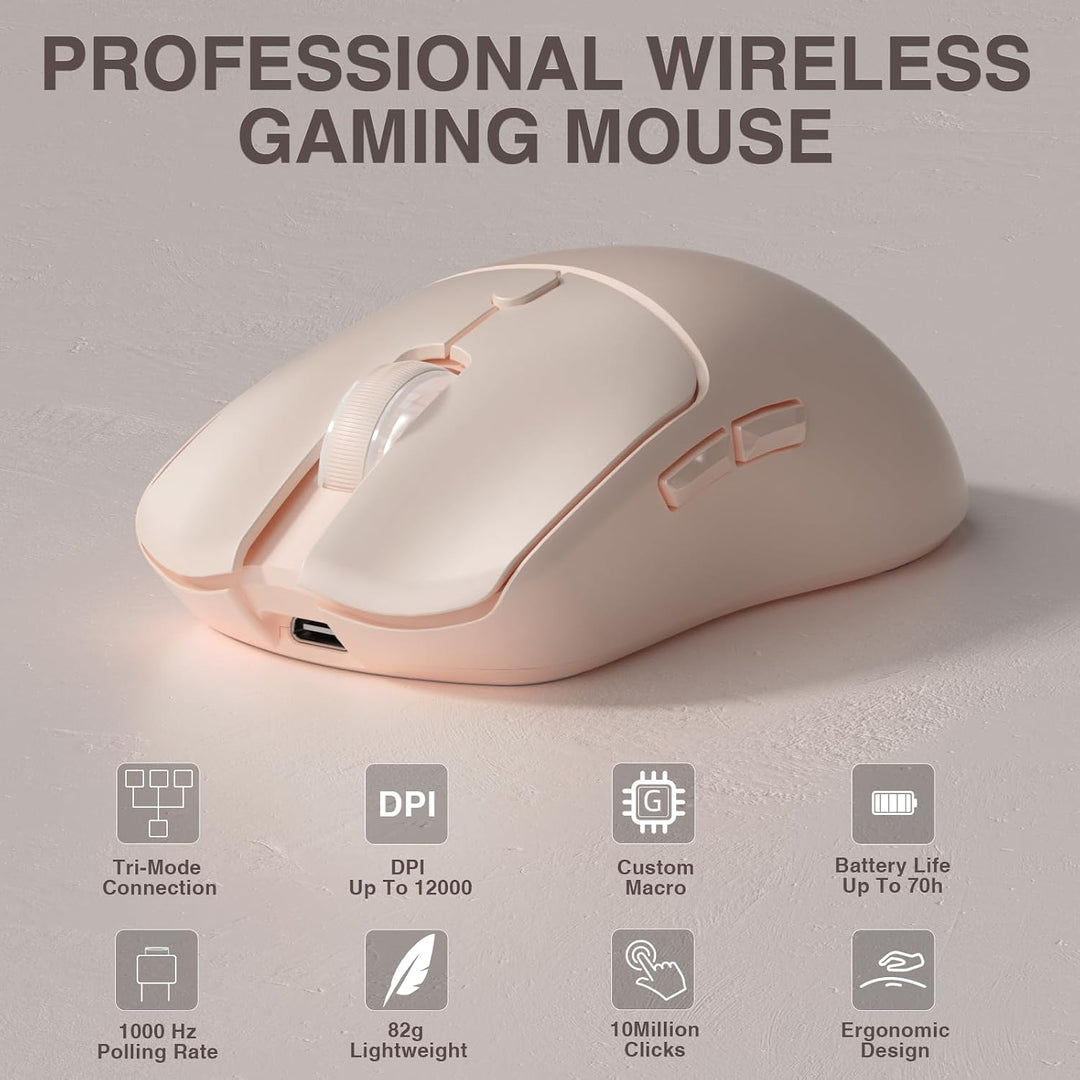 AULA SC580X - Ratón inalámbrico para juegos, triple modo 2.4G\/BT5....