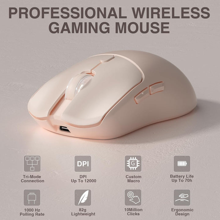AULA SC580X - Ratón inalámbrico para juegos, triple modo 2.4G\/BT5....