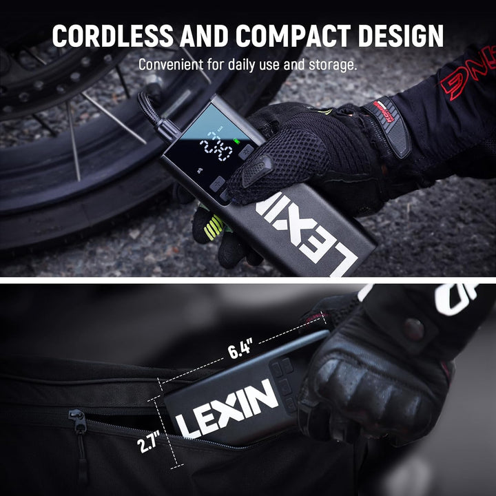 LEXIN Inflador de neumáticos P5, compresor de aire portátil, bomba...