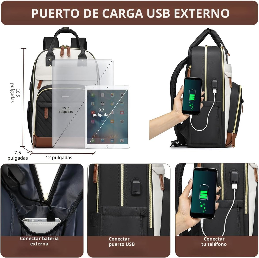 Mochila para laptop para mujer, mochila de viaje de trabajo de 15.6...