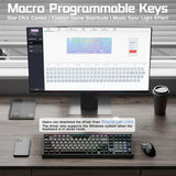 AULA Hero 99 - Teclado con cable para juegos, teclado de efecto Hal...