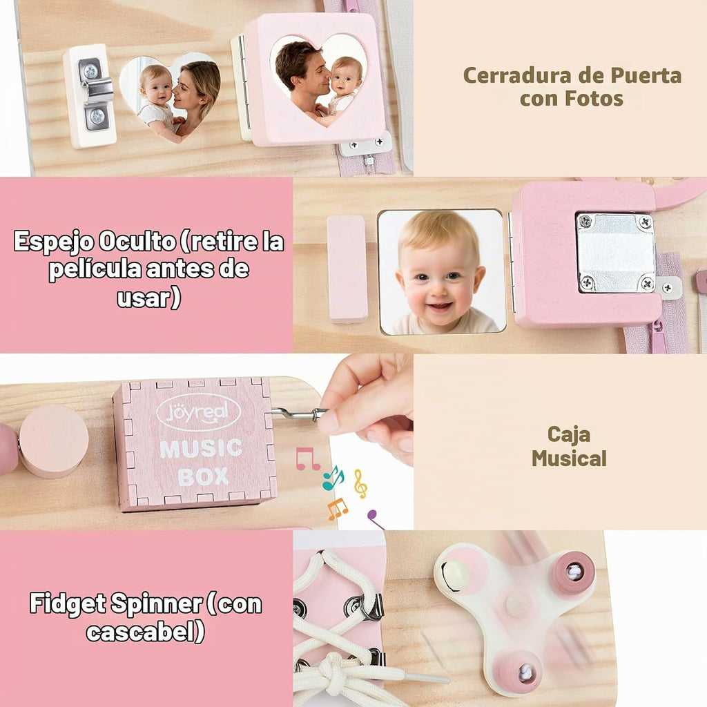 Joyreal Tablero grande de madera con soporte plegable para niños pequeños