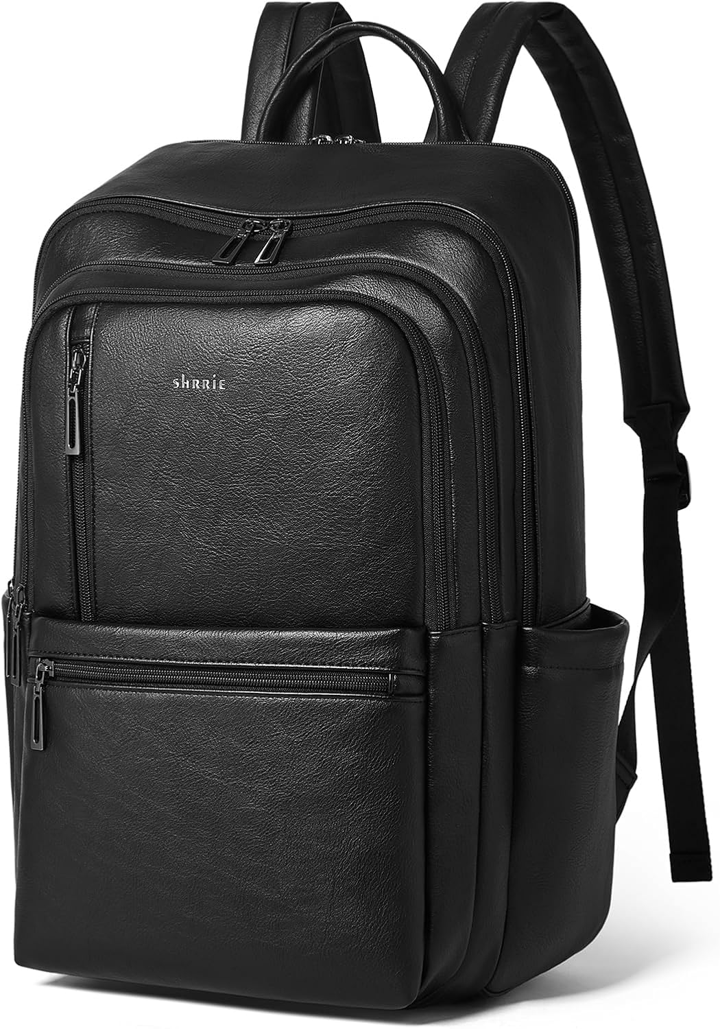 Shrrie Mochila de cuero para computadora portátil para mujer, 17 pu...