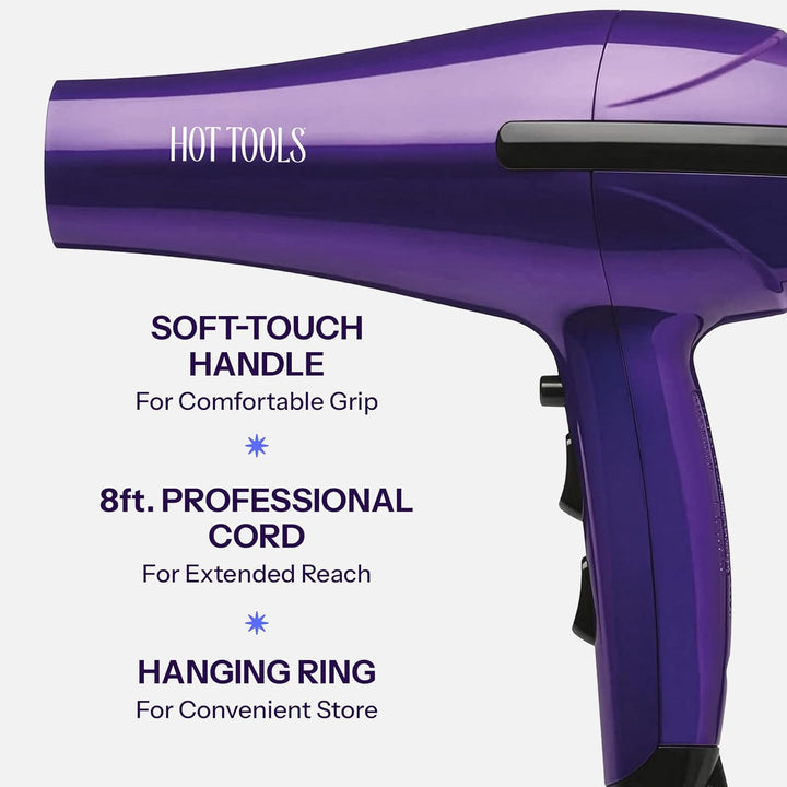 Secador de pelo Hot Tools Pro Artist 1875W, turbo, cerámico + iónic...