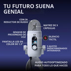 Logitech G Blue Yeti 2 - Micrófono USB para juegos, color blanco roto
