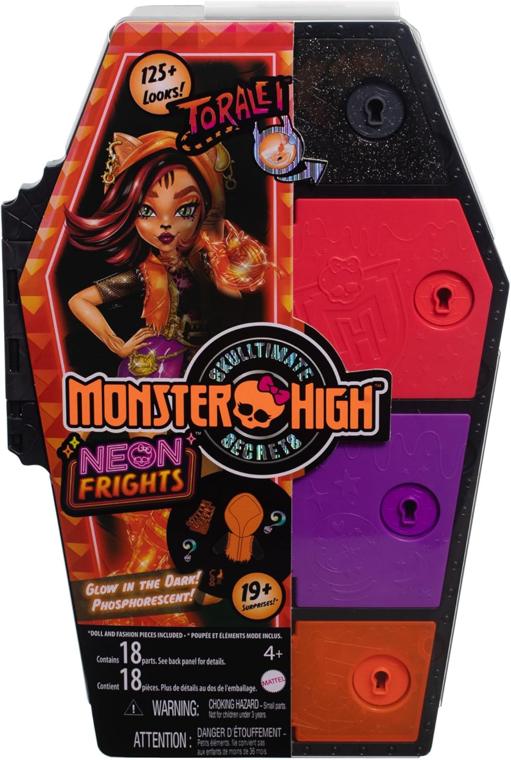 Muñeca Monster High Skulltimate Secrets Neon Frights Toralei Stripe...