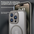ImpactStrong Protector Magnético Diseñado para Funda iPhone 15 Pro Max [Protección de Cámara] [Probado contra Caídas de Grado Militar] [Compatible con MagSafe] Funda de Teléfono Delgada Translúcida