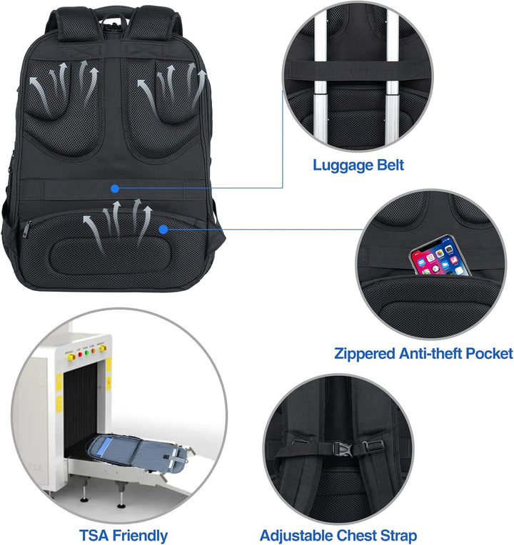KROSER Mochila para Laptop de Viaje Amigable Mochila Hidrófuga Moch...