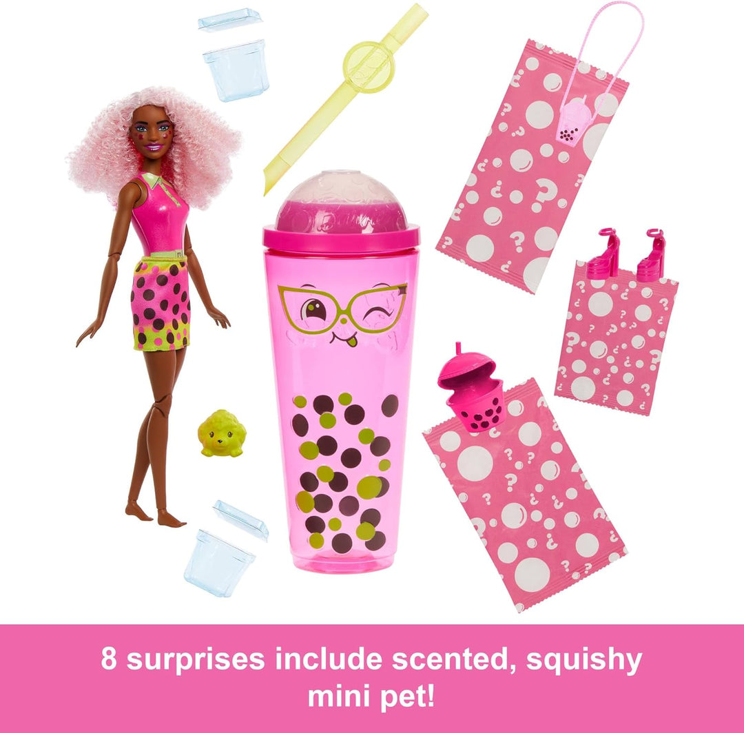Muñeca Barbie Pop Reveal y accesorios, serie Bubble Tea con mascota...
