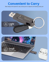 Unidad flash USB de 64 GB para iPhone Photo Stick, 2 en 1 USB C + U...