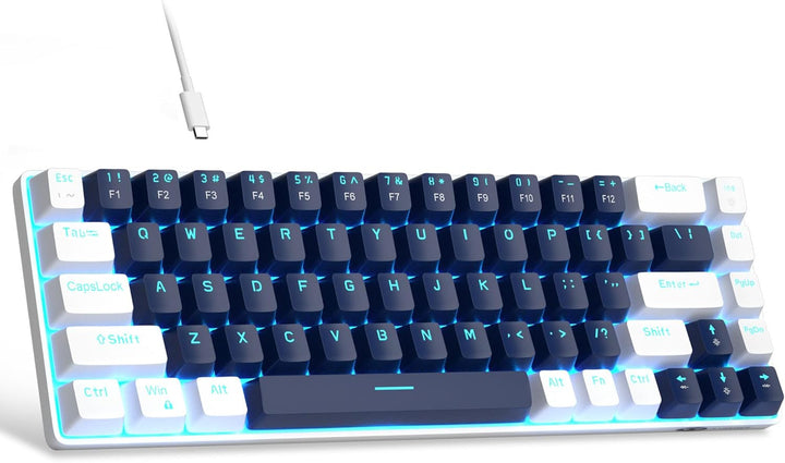 MageGee MK-Box - Teclado mecánico portátil 60% para juegos, retroil...
